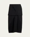 Alexander Mcqueen Women's Asymmetrical Skirt In Black