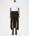 Alexander Mcqueen Asymmetric Skirt In Black