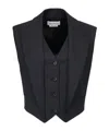 Alexander Mcqueen Pinstripe Waistcoat In Black