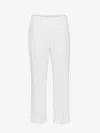Alexander Mcqueen Leaf Crepe Cigarette Trouser In White