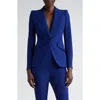 Alexander Mcqueen Classic Single-breasted Suiting Blazer In Electric Navy