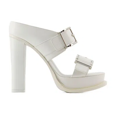 Alexander Mcqueen Leath S.leath Sandales In White