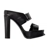 Alexander Mcqueen 120mm Leather Platform Sandals In Black