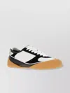 Alexander Mcqueen Oversized Calfskin Sneakers With Distinctive Rounded Sole In Multi