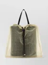 Alexander Mcqueen Leather And Tulle Shopping Bag