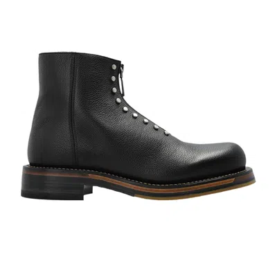 Pre-owned Alexander Mcqueen Leather Anke Boot 'black' | Men's Size 45