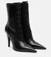 Alexander Mcqueen Leather Ankle Boots In Black