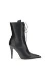 Alexander Mcqueen Leather Ankle Boots In Black
