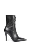 Alexander Mcqueen Leather Ankle Boots In Black