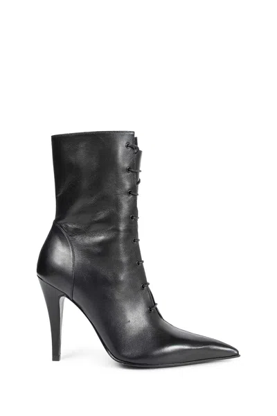 ALEXANDER MCQUEEN LEATHER ANKLE BOOTS
