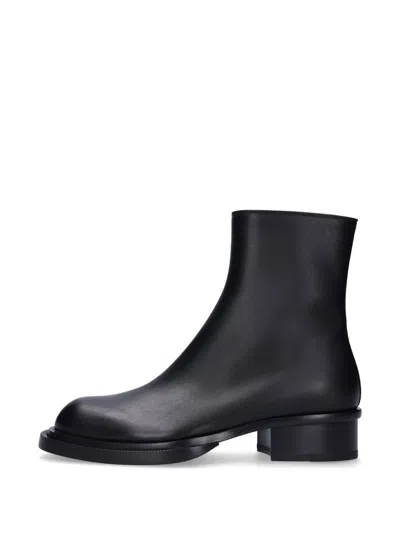 Alexander Mcqueen Elasticated Side Panel Ankle Boots In Black