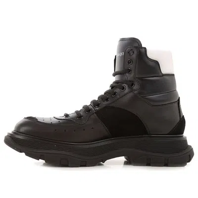 Alexander Mcqueen Leather Ankle Boots 'brown Black'