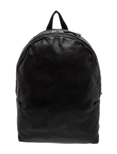Pre-owned Alexander Mcqueen Leather Backpack In Black