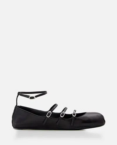 ALEXANDER MCQUEEN LEATHER BALLERINA FLAT