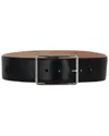 Alexander Mcqueen Wide Leather Belt In Black