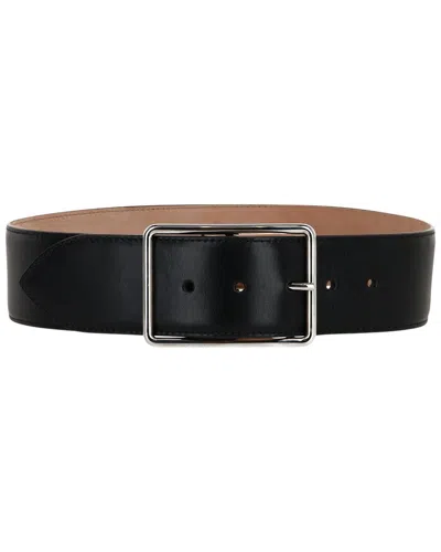 Alexander Mcqueen Leather Belt In Black