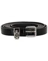 Alexander Mcqueen Leather Belt In Black