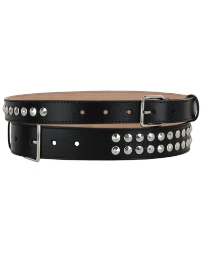 Alexander Mcqueen Eyelet Detailed Buckle Belt In Black