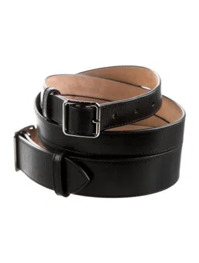 Pre-owned Alexander Mcqueen Leather Belt In Black
