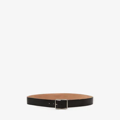 Alexander Mcqueen Leather Belt In Black