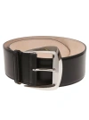 Alexander Mcqueen Geometric Buckle Belt In Black