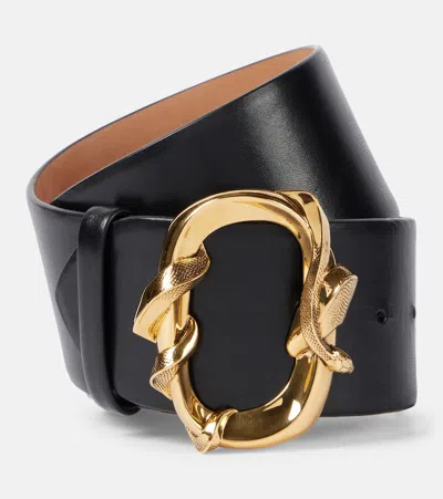 Alexander Mcqueen Leather Belt In Black