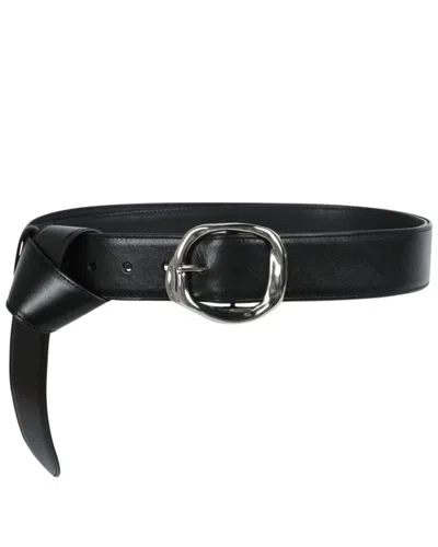 Alexander Mcqueen Leather Belt In Black