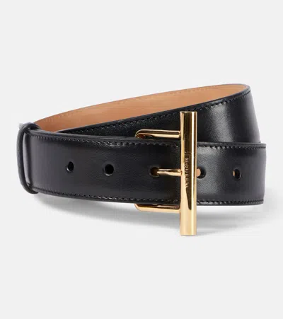 Alexander Mcqueen Leather Belt In Black