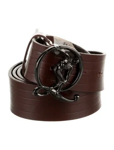 Pre-owned Alexander Mcqueen Leather Belt In Brown
