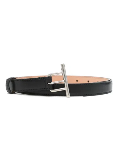 Alexander Mcqueen Leather Belt In Silver