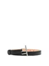 Alexander Mcqueen Leather Belt In Silver