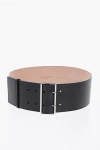 Alexander Mcqueen Leather Belt With Silver-tone Buckle 85mm