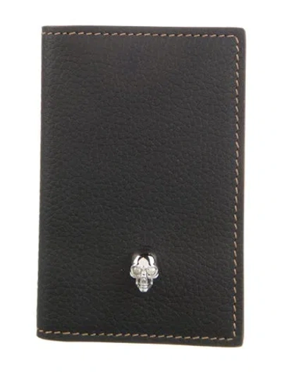 Pre-owned Alexander Mcqueen Leather Bifold Wallet In Black