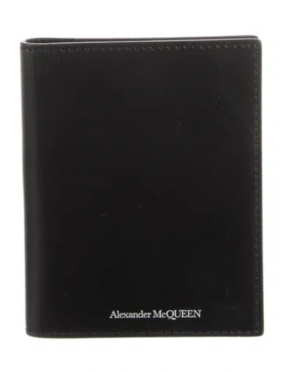 Pre-owned Alexander Mcqueen Leather Bifold Wallet In Black
