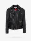 Alexander Mcqueen Grained Lamb Leather Biker Jacket