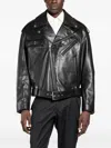 Alexander Mcqueen Leather Biker Jacket In Black