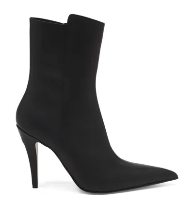 ALEXANDER MCQUEEN ALEXANDER MCQUEEN LEATHER BIRDEE HEELED BOOTS 105