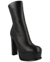 Alexander Mcqueen Leather Boot In Black