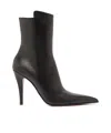 Alexander Mcqueen Leather Boots Birdee In Black