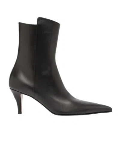 Alexander Mcqueen Leather Boots Birdee In Black