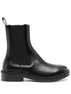 Alexander Mcqueen Leather Chelsea Boots In Black