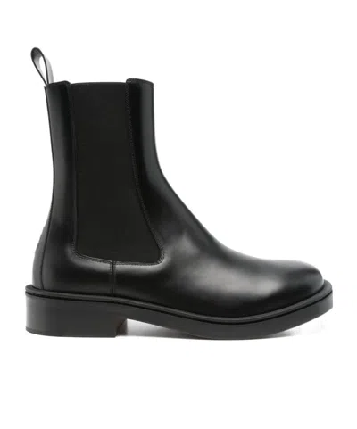 ALEXANDER MCQUEEN ALEXANDER MCQUEEN ELASTICATED SIDE PANEL ANKLE BOOTS