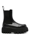 Alexander Mcqueen Leather Boots In Black