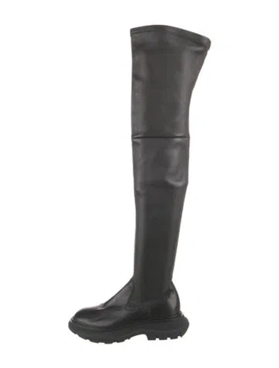 Pre-owned Alexander Mcqueen Leather Boots In Black