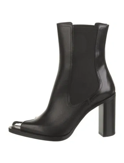 Pre-owned Alexander Mcqueen Leather Boots In Black