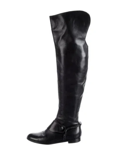 Pre-owned Alexander Mcqueen Leather Boots In Black