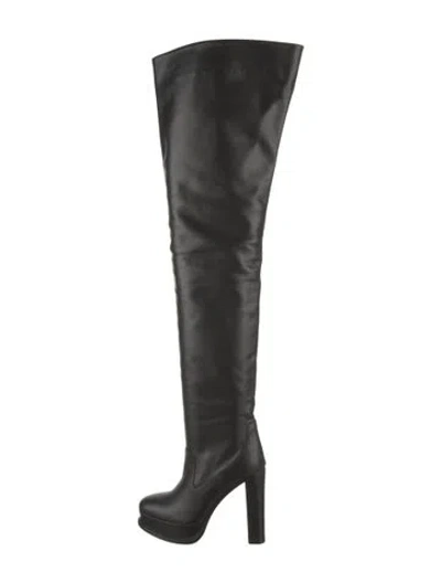 Pre-owned Alexander Mcqueen Leather Boots In Black