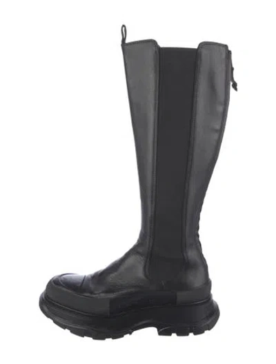 Pre-owned Alexander Mcqueen Leather Boots In Black