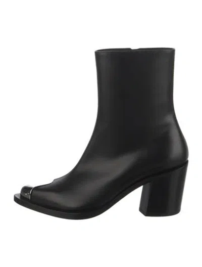 Pre-owned Alexander Mcqueen Leather Boots In Black