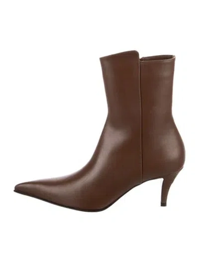 Pre-owned Alexander Mcqueen Leather Boots In Brown